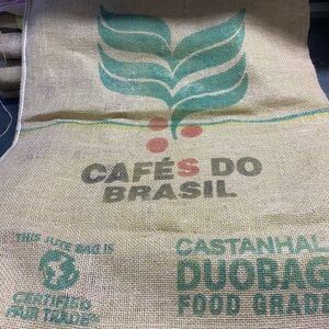 Cafés do Brasil Burlap Coffee Bean Sack - Lot of 4
